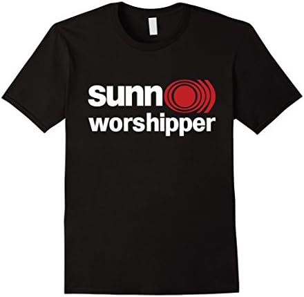 Sunn Worshipper Shirt - White on Black - Male Medium - Black