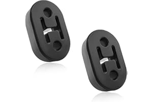 Ohleats 2 PCS Car Rubber Exhaust Hanger, Heavy Duty Auto Exhaust Muffler Insulator Bushing, High Density Bracket Hanger with 2 Holes 0.47 Inch (12mm), Universal Car Accessories (Black)
