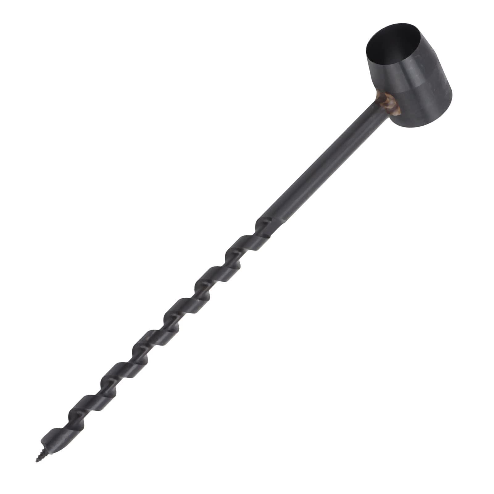 Manual Auger Drill, Portable Black Hand Auger Drill Survival Drill Wood Auger Drill for Wilderness Woodworking (10-230mm)