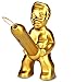 Padgene Windproof Flame Golden Man Butane Gas Jet Torch Cigarette Cigar Lighter-Golden