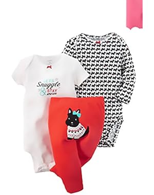 Baby Girls' 3 Piece Pant Outfit with a Puppy, 24 Months
