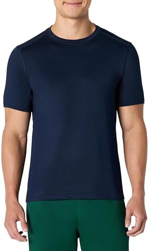 Umbro Men's Iconic Short Sleeve Boxy Tee, Dark Navy/Vista Blue