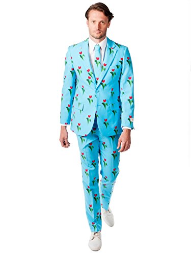OppoSuits Funny Everyday Suits For Men In Different Prints – Comes With Jacket, Pants and Tie In Funny Designs