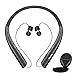 Bluenin Bluetooth Headphones with Carrying Case, Bluetooth 5.0 Wireless Neckband Headset with Retractable Earbuds,16 Hrs Playtime Sports Sweatproof Noise Cancelling Earphones with Mic (Black)