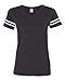 LAT Ladies' Fine Jersey Short Sleeve Football Tee (Vintage Smoke/Blended White, XX-Large)