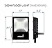 Hyperikon 200W LED Flood Light, (1000 Watt Equivalent), 22000 lumen, 5000K Super Bright LED Outdoor, IP65, ETL and DLC