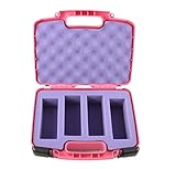 TOY BOX Travel Storage Fingerlings Case – Fun PINK Protective Home Designed To Carry Four Fingerling Baby Monkey Collector Children Kid Toys - By CASEMATIX