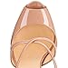 Onlymaker Women's Fashion High Heel Peep Toe Platform Stiletto Multicoloured Ankle Corss Strap Buckle Snap Dress Party Sandals Natural US5