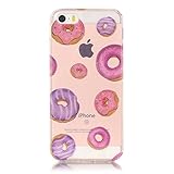 Urberry Iphone SE Case, Iphone 5 Case, Iphone 5S Case, Cute Doughnut Print Case with a Screen Protector