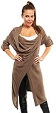 Glamour Empire Womens Knitted Warm Coat Waterfall Blazer Long Wrap Cardigan 277