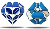 GeniusCells Novelty Magic Geometric Snake Fidget Cube Twist Puzzle Brain Teaser Puzzles Twisty Toys Gifts Blue 24