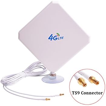 Wifi Hotspot Dual Mimo TS9 Antenna for Huawei Netgear 4G LTE Mimo Wifi Hotspot Outdoor Signal Booster Router Amplifier Mobile Broadband (35dBi)