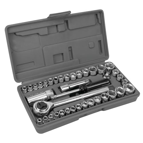 Kit de soquetes Performance Tool W1173 SAE/métrico, 40 peças