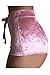 COCOLEGGINGS Womens Casual Soft High Waist Drawstring Velvet Club Shorts Pink M
