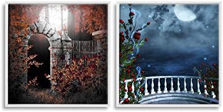 Framed Dreamscape Home Artwork for Living Room Bedroom x2 Panels