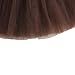 Lanzom Women's Classic Elastic 3-Layered Tulle Tutu Skirt Ballet Party Costume (Brown)