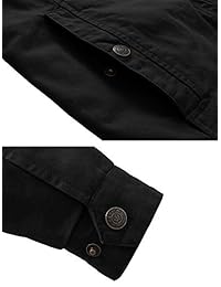 WenVen - Chaqueta militar ligera con cuello alto para hombre