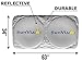 Solar Eclipse Windshield Sun Shade UV Protection for Auto Interior, Fold-Unfold, Upright and Lightweight (63x34- Inch)