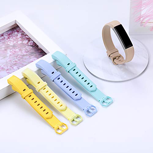 Maledan Bands Compatible with Fitbit Alta Women Men, Waterproof Replacement Band Strap for Fitbit Alta HR/Alta/Ace Kids, Large, Mango Yellow - Thumbnail 6
