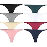 Ayshie Women's Seamless G-string Thong Panties Multi-Pack Low Rise No Show Invisible T-string Underwear (Small, Style1)