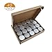 Yarachel Pack of 40 Screw Top Round Aluminum Tins Cans - Aluminum Screw Lid Round Tin Container Bottle