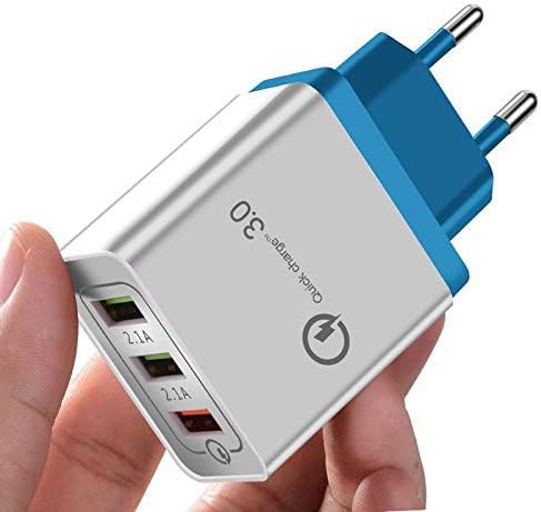PremiumAV Quick Charge 3.0 USB Plug Phone Wall Fast Charger for Smart Phone (Multi-Color)
