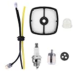 Podoy SRM210 Air Filter RePower Kit with Spark Plug Primer Bulb Fuel Line Hose for Echo GT200 PE200 HC150 String Trimmer