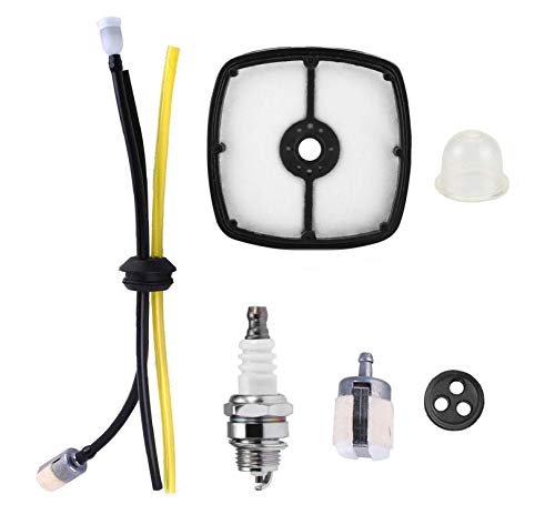 Podoy SRM210 Air Filter RePower Kit with Spark Plug Primer Bulb Fuel Line Hose for Echo GT200 PE200 HC150 String Trimmer