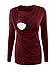 Jinson Women's Ruched Side-Shirred Nursing Top Short Sleeve Breastfeeding Tee Shirt