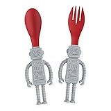 Fred & Friends Yumbots 2-Pack Fork and Spoon l Playful Robot Handles