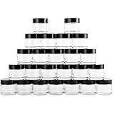 2 oz Clear Round Glass Jars (24 Pack), SXUDA Empty
