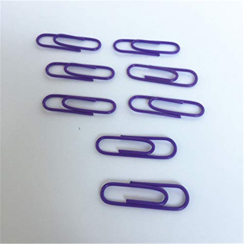 100Pcs Paper Clips Pulison Purple Office Paper Clip School Supplies Study Article Assorted Sizes Purple Paperclips for Office School Clips and Personal Document