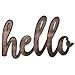 KU-DaYi Hello Cutout Wood Sign Home Décor Wall Art Decor Rustic Farmhouse Front Door Sign 12 Inch Long