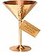 Solid Copper Martini Glass - 100% Copper, Beautifully Hand-Hammered Artisanal Barware - 10oz (1, Hammered Copper)