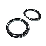 2016 2017 For Toyota C-HR Exterior Front Fog Light Lamp Bezel Cover Ring Trim ABS Chrome 2pcs