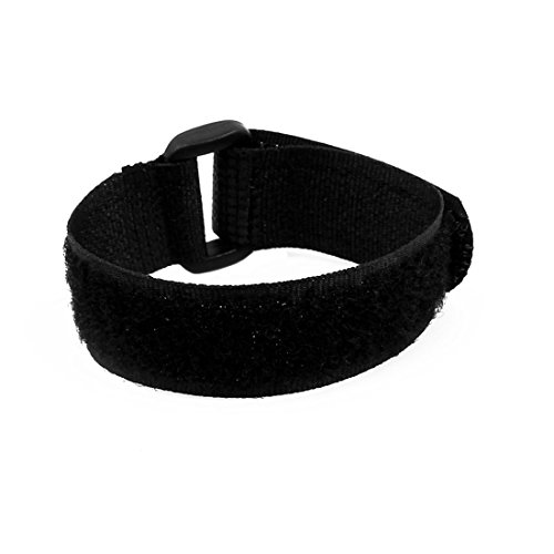 uxcell Nylon Detachable Fastener Hook Loop Tie Cord Strap Sticky Back Tape 10 Pcs Black