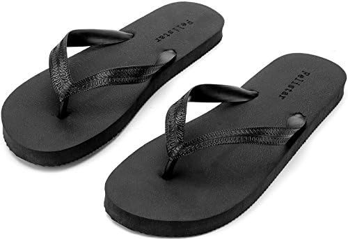Flip Flops for Women/Men,Unisex Sandals. (5 US Men/7 US Women, Black)