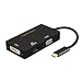 CableCreation 3 in 1 USB Type C Male to DVI + HDMI 4K + VGA Female Adapter, Compatible with MacBook Pro,iPad Pro/MacBook Air 2018,Chromebook Pixel,XPS 13/15,(Thunderbolt 3 Compatible), Black/10 cm primary