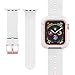 Case and Band Compatible with Watch Series 3/2/1 38mm, Silicone Strap with Ventilation Holes and Shock Resistant Bumper Cover Replacement for Watch Series 3/2/1