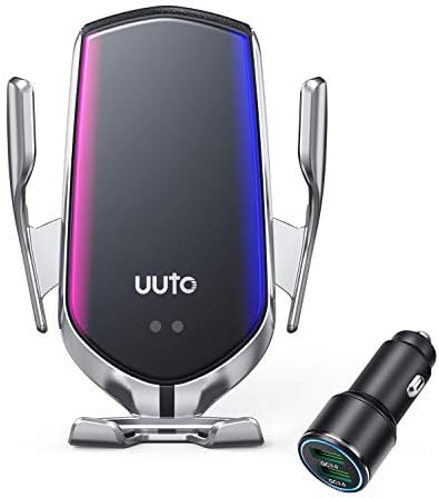 Wireless Car Charger, 10W Qi Fast Charging Auto-Clamping Car Mount Air Vent Phone Holder for iPhone 12 Series/ 11/11 Pro/ 11Pro Max/Xs Max/XS/XR/X/ 8/8P, Samsung S20 /S10 /S9 /S8 /Note10 /Note9