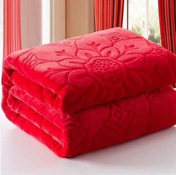 Handicraftworld Ultra Soft Luxurious Embossed Very Warm Korean Mink Blanket Double Bed for Winter