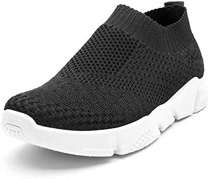 GOUPSKY Womens Trainers Running Shoes Breathable Fashion Sneakers Slip On Sports Walking Shoes Mesh Comfortable Platform Loafers Wedge Shoes
