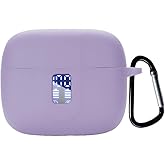 smaate Silicon Case Cover Compatible with TAGRY X08 and ZIUTY A1 Wireless Earbuds, Protective Case with keychain, with Window for LED Display, Purple