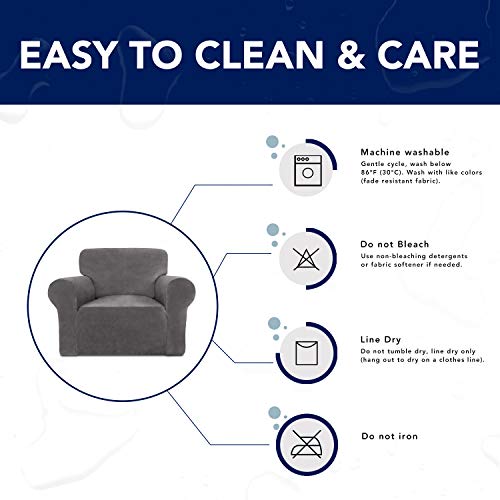 PureFit Velvet Chair Couch Cover Stretch Spandex AntiSlip Super Soft