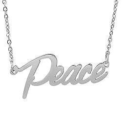 HUAN XUN Stainless Steel Delicate Little Words