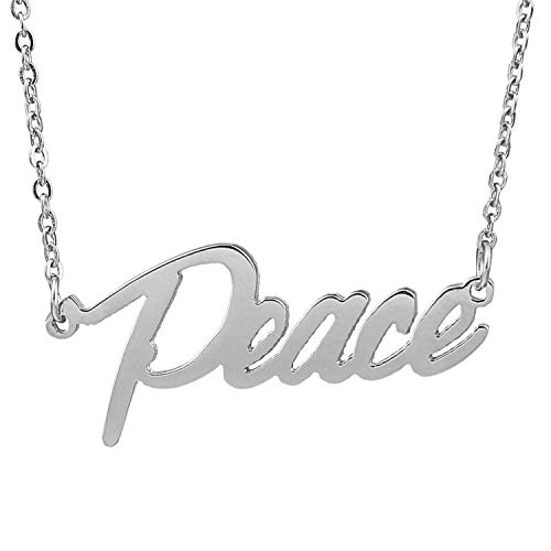 HUAN XUN Stainless Steel Delicate Little Words