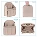 ZTUJO Felt Backpack Organizer Insert, Round Top Purse Organizer, Travel Backpack, Beige, 25L