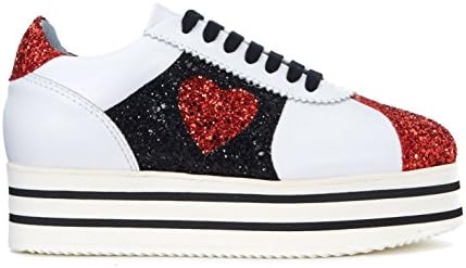 Chiara Ferragni Collection Women's Sneaker Chiara Ferragni Suite In Pelle Bianca E Glitter 39(EU)-9(US) White