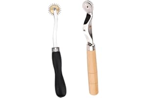 DIYEAH 2pcs Marking Wheel Wooden Handle Practical Tracing Wheel for Sewing Patterns Lightweight Sewing Acce