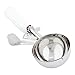Restaurantware Met Lux 4.66 Ounce Portion Scoop 1 Trigger Release Cookie Scoop - With White Handle Stainless Steel Disher For Portion Control Scoop Cookie Dough Cupcake Batter Or Ice Cream